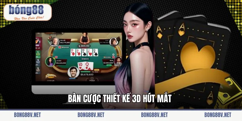 Bàn cược thiết kế 3D hút mắt